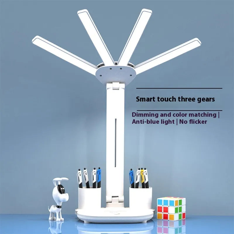 Beam Desk Lamp with Fan & Clock