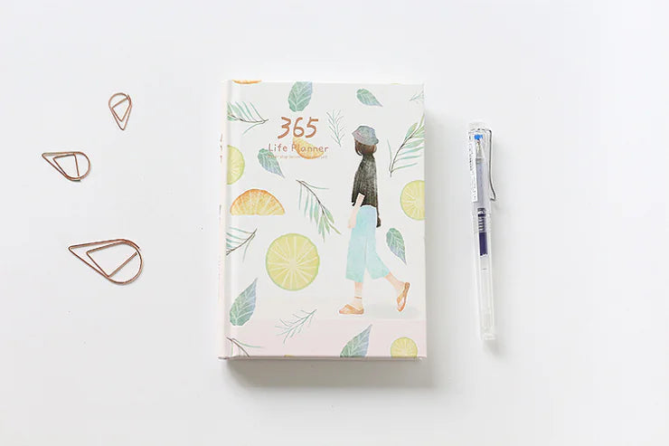 Kawaii 365 Planner Notebook with Colorful Pages