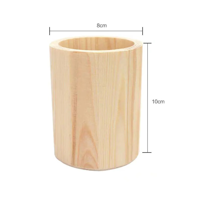 Natural Wood Pen Holder