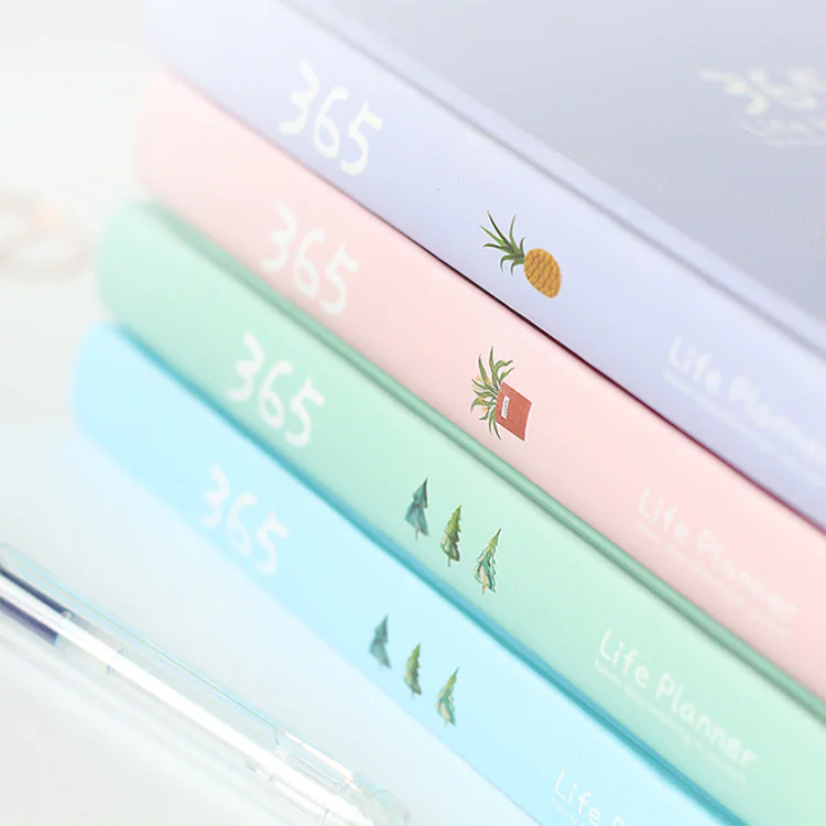 Kawaii 365 Planner Notebook with Colorful Pages
