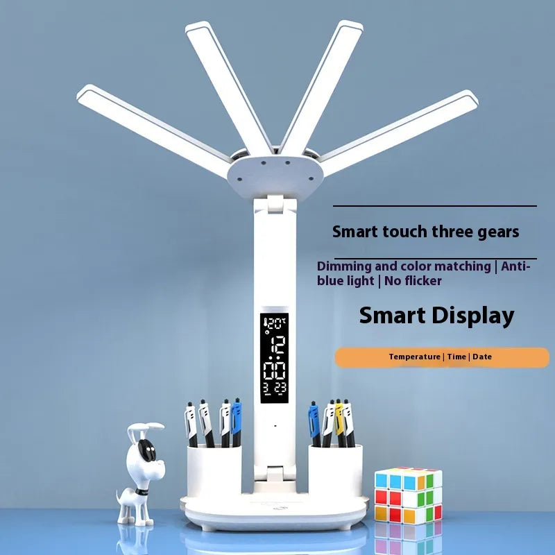 Beam Desk Lamp with Fan & Clock
