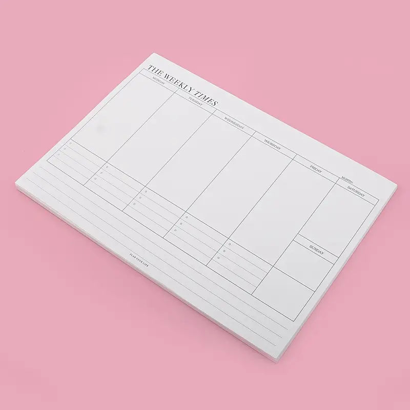 Simple Tearable Monthly Planner Notepad for Students