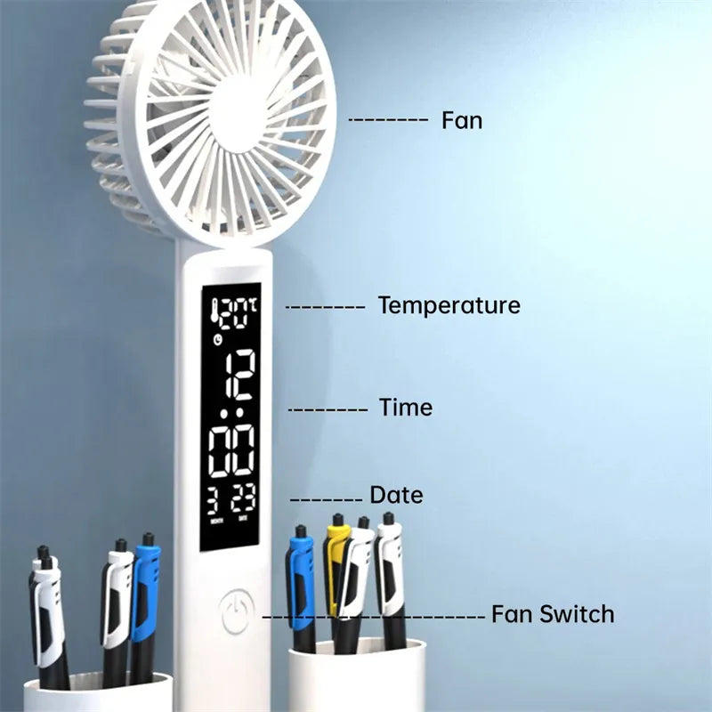 Beam Desk Lamp with Fan & Clock