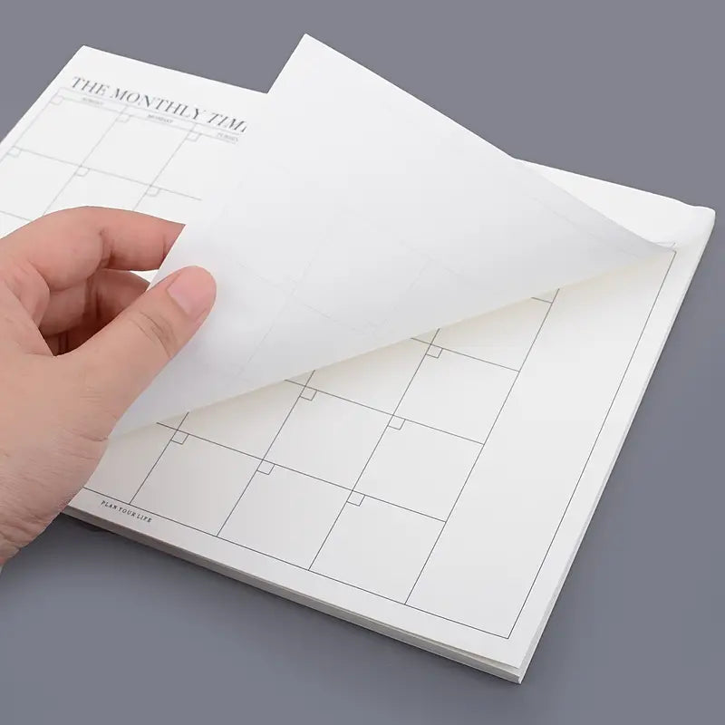 Simple Tearable Monthly Planner Notepad for Students