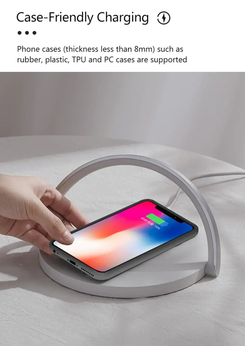 Wireless Charging Desk Lamp and Phone Stand