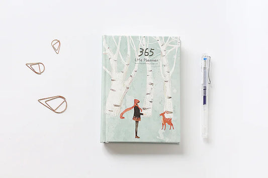 Kawaii 365 Planner Notebook with Colorful Pages