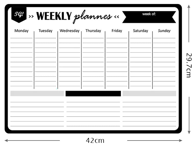 Dynamic Erasable Magnetic Planner